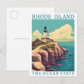 Rhode Island the Ocean State USA Travel Place Briefkaart (Voorkant / Achterkant)