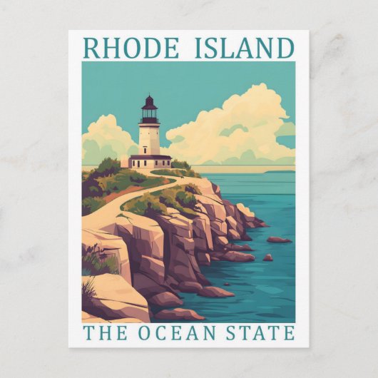 Rhode Island the Ocean State USA Travel Place Briefkaart (Voorkant)