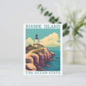 Rhode Island the Ocean State USA Travel Place Briefkaart (Staand voorkant)
