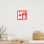 Rhode Island Thuis Hart Staat Poster Bord (Keuken)