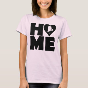 Rhode Island Thuis Hart Staat T-Shirts