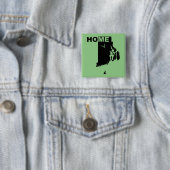Rhode Island Thuis Weg Van Staat Knop Speld Vierkante Button 5,1 Cm (In situ)