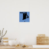 Rhode Island Thuis Weg Van Staat Poster Bord (Keuken)