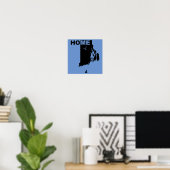 Rhode Island Thuis Weg Van Staat Poster Bord (Thuiskantoor)
