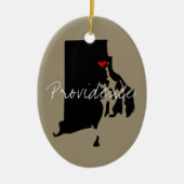 Rhode Island Town Keramisch Ornament (Voorkant)