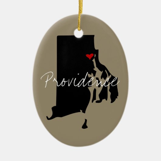 Rhode Island Town Keramisch Ornament (Voorkant)
