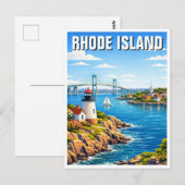 Rhode Island Travel Briefkaart (Voorkant / Achterkant)
