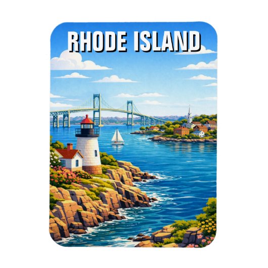 Rhode Island Travel Magneet (Verticaal)
