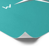 Rhode Island USA-kaart Poster (Hoek)