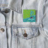 Rhode Island USA-kaart Vierkante Button 5,1 Cm (In situ)