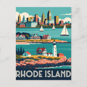 Rhode Island USA Kustplaatsen New England Reizen Briefkaart