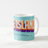 Rhode Island USA Retro Ansichtkaart Mok (Voorkant rechts)