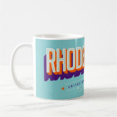 Rhode Island USA Retro Ansichtkaart Mok (Links)