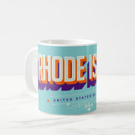Rhode Island USA Retro Postcard Mug Koffiemok