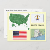 Rhode Island, Verenigde Staten Briefkaart (Voorkant / Achterkant)