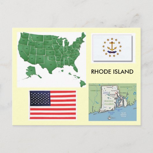 Rhode Island, Verenigde Staten Briefkaart (Voorkant)