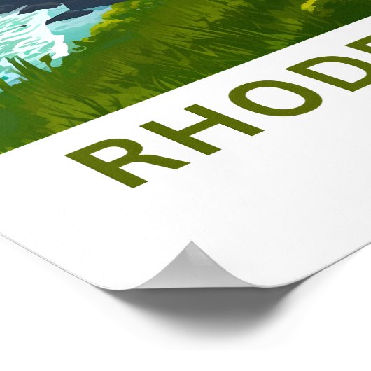 Rhode Island Verenigde Staten Reisprint Poster (Hoek)