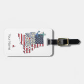 Rhode Island Verenigde Staten Retro State Kaart  Bagagelabel (Voorkant horizontaal)