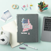 Rhode Island Verenigde Staten Retro State Kaart Sticker (iPad Cover)