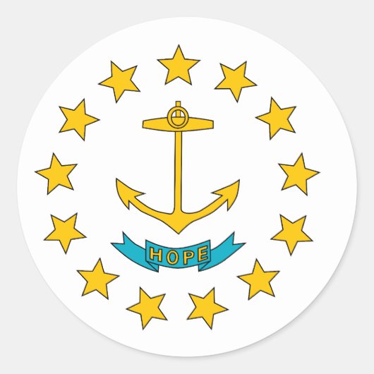 Rhode Island, Verenigde Staten Ronde Sticker (Voorkant)