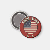 Rhode Island Verenigde Staten van Amerika Magneet (Voorkant / Achterkant)