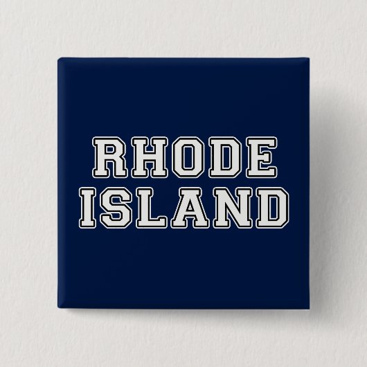 Rhode Island Vierkante Button 5,1 Cm (Voorkant)