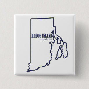 Rhode Island Vierkante Button 5,1 Cm