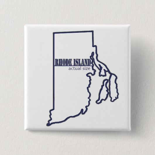 Rhode Island Vierkante Button 5,1 Cm (Voorkant)