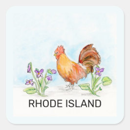 Rhode Island Vierkante Sticker