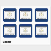 Rhode Island Vierkante Sticker (Vel)