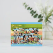 Rhode Island Vintage Groeten Ansichtkaart Briefkaart (Staand voorkant)