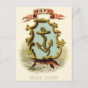 Rhode Island Vintage - landwapen Briefkaart
