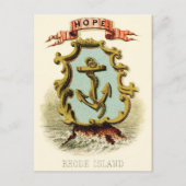 Rhode Island Vintage - landwapen Briefkaart (Voorkant)