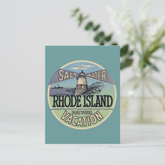 Rhode Island Vintage Travel Briefkaart (Staand voorkant)