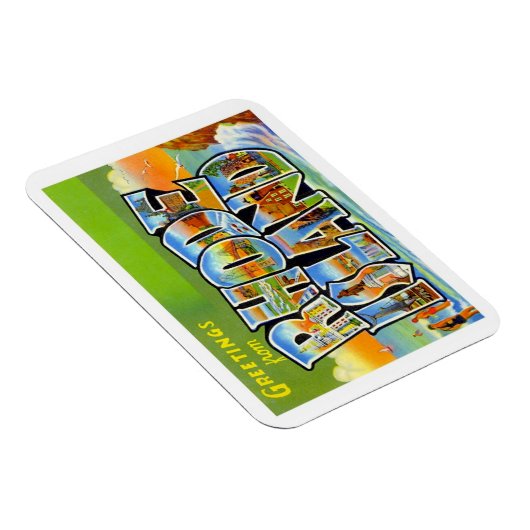 Rhode Island Vintage Travel Magneet (Rechterzijde)