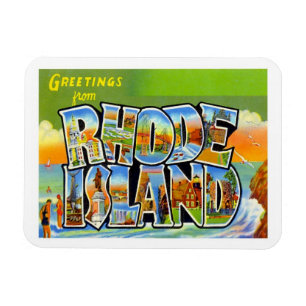 Rhode Island Vintage Travel Magneet