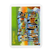 Rhode Island Vintage Travel Magneet (Verticaal)