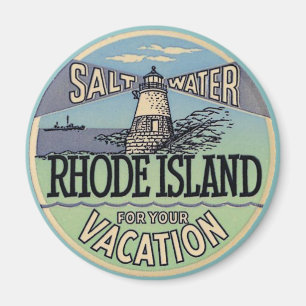 Rhode Island Vintage Travel Magneet