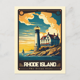 Rhode Island   Vintage van patriottische spirit Briefkaart