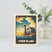 Rhode Island | Vintage van patriottische spirit Briefkaart (Staand voorkant)