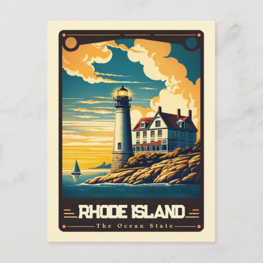 Rhode Island | Vintage van patriottische spirit Briefkaart (Voorkant)