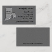 Rhode Island Visitekaartje carved stone look (Voorkant / Achterkant)