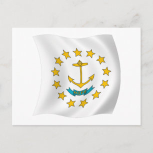 Rhode Island Vlag Ansichtkaart Briefkaart
