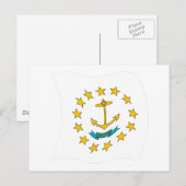 Rhode Island Vlag Ansichtkaart Briefkaart (Voorkant / Achterkant)