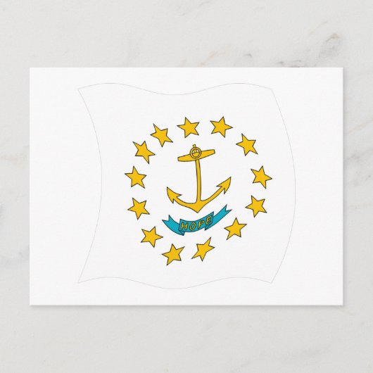 Rhode Island Vlag Ansichtkaart Briefkaart (Voorkant)