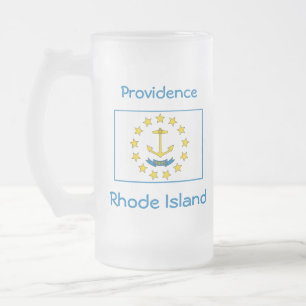 Rhode Island Vlag Kaart Stad Mok
