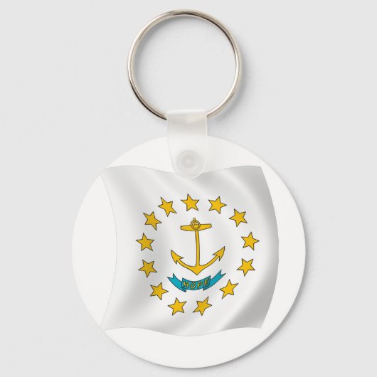 Rhode Island Vlag Sleutelhanger (Voorkant)