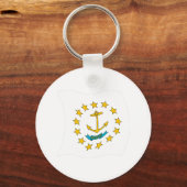 Rhode Island Vlag Sleutelhanger (Voorkant)