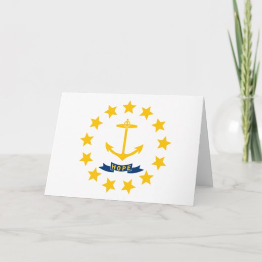 Rhode Island-vlag, Vlag van Rhode Island Kaart (Voorkant)