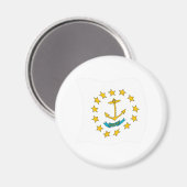 Rhode Island Vlagmagneet Magneet (Voorkant / Achterkant)